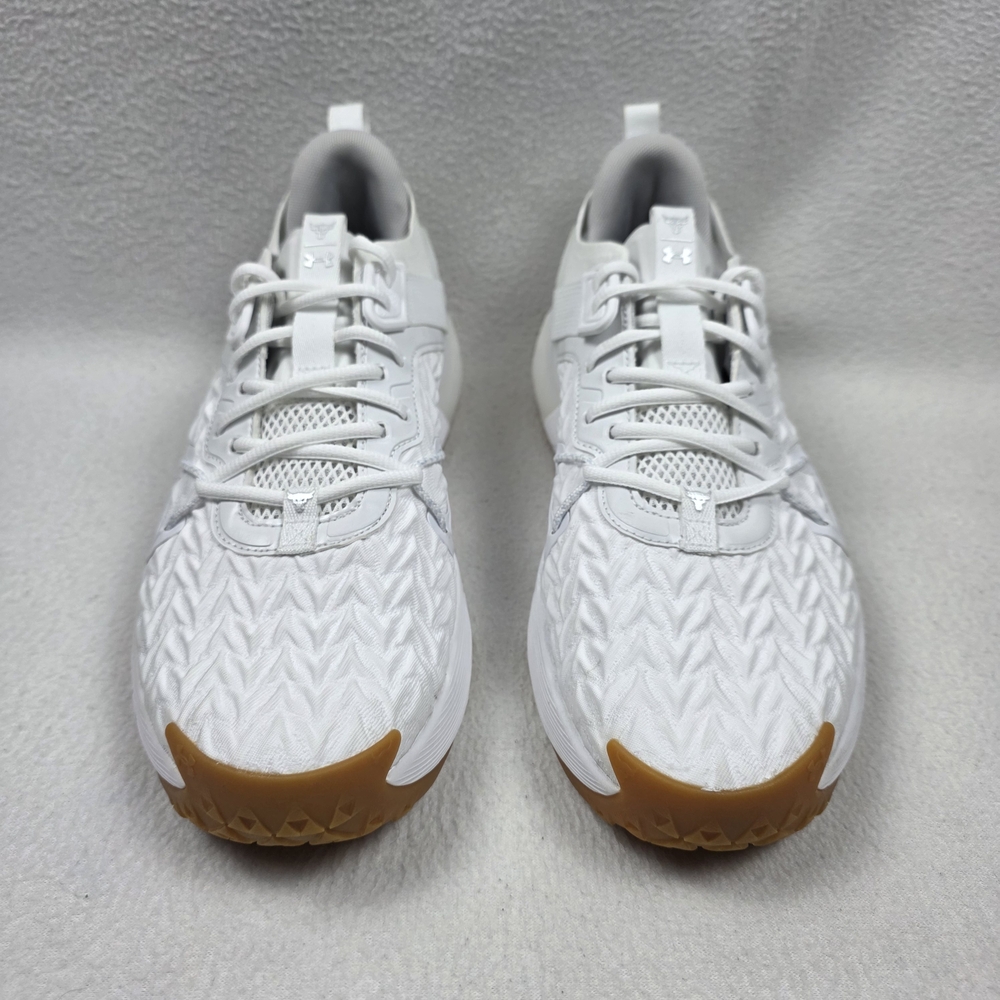 Under Armour Project Rock 6 Men's Shoes Size 12 White Gum Bottom Gym Training - Picture 2 of 12
